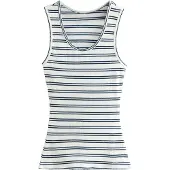 Next Top navy / wit