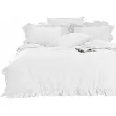 Darymex Katoenen beddengoed OPTIC WHITE/160x200 (eenpersoons), stone washed