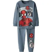 Name it Nachtkledij 'NMMocti Spider' duifblauw / rood / zwart / wit