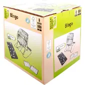 Natural games Bingo spel met metalen korf