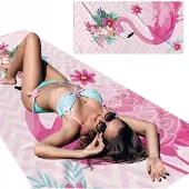 ECarla XL Strandlaken Sneldrogend HELLO SUMMER 150x70 cm
