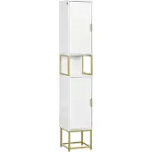 Kleankin -Badkamerkast-30x30x170.7cm-MDF-Wit