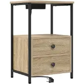 vidaXL Nachtkastje Sonoma Eik 40 x 31 x 60 cm Bewerkt hout