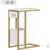 HOMCOM bijzettafel - MDF - 46x25x62,5cm - Wit