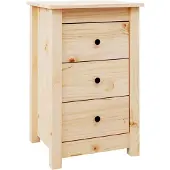 vidaXL Nachtkastje 40x35x61,5 cm massief grenenhout