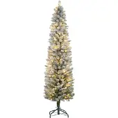 HOMCOM -Kerstboom-52x52x180cm-Kunststof-Groen