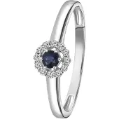 Lucardi Ring blauw / zilver