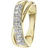 Lucardi Ring goud / transparant