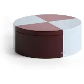 HAY - Tin Container Rond Ø20 cm - Wijnrood & IJsblauw