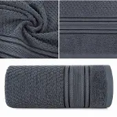 Eurofirany Luxe Katoenen Badhanddoek Davos Staal 70x140cm 500gsm