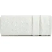Eurofirany Luxe Badhanddoek 50x90cm Crème met Velours Boord en Glanzende Draad