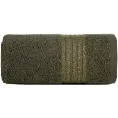 Eurofirany Olijfgroene Handdoek 30x50 cm met Borduursel