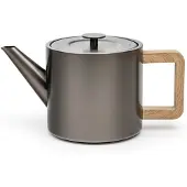 Bredemeijer - Theepot dubbelwandig Narvik - 1,1 liter - Metallic grijs - Met theezeef