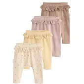 Next Leggings lichtbeige / lila / rosa