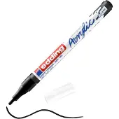 Edding - Acrylmarker edding e-5300 fijn zwart | 1 stuk | 10 stuks