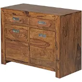 Wohnling Dressoir sheeshamhout bruin 90 cm breed