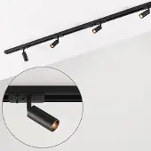 LumenXL 1-fase railsysteem Rayn, 1,5 meter met smalle G9 railspots