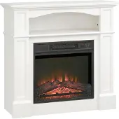 HOMCOM Elektrische Openhaard Metaal, Gehard glas 80,5L x 32,3B x 80,5H cm Wit
