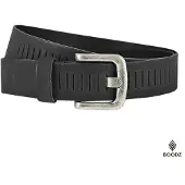Boodz Leren Gleufjes Riem 4 cm Zwart