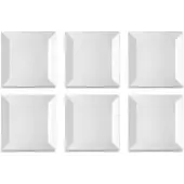 Lubiana Classic Kwadrat 6x Porseleinen Dinerborden 27cm Wit