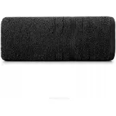 Eurofirany Zwarte Badhanddoek Elma 50x90cm - Zacht & Absorberend 450g/m²