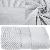 Eurofirany Luxe Katoenen Badhanddoek 30x50cm - Zilver - 500 g/m²