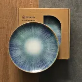 Lubiana Kerajet Esmeralda 6 dinerborden 27 cm blauw