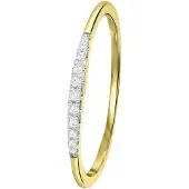 Lucardi Ring goud / transparant