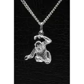 MOOYE ® - Collectie Zilveren aap ketting hanger