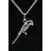 MOOYE ® - Collectie Zilveren Papegaai ketting hanger
