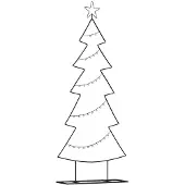 vidaXL Metalen kerstboom met standaard Zwart 150 cm Staal