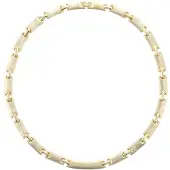 Behave Ketting Dames Goud – Korte Schakelketting – Choker Ketting 43 cm – Mat & Glanzend Goud – Nikkelvrij –