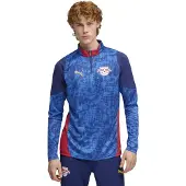 Puma RB Leipzig Trainingstrui 1/4-Zip 2025-2026 Blauw Donkerblauw Rood