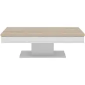 Vente-unique Salontafel ASTULIA - met opbergruimte - Wit - Tafelblad betoneffect