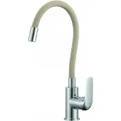 Kuchinox Elza beige, vrijstaande keukenmengkraan met flexibele uitloop