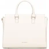 WITTCHEN Dames 17" Laptoptas in Imitatieleer Off-White Eco-Leer