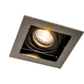 QAZQA Smart inbouwspot staal incl. Wifi GU10 lichtbron - Carree