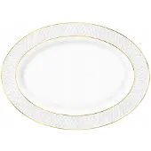 Wilmax porseleinen serveerschaal 35x25cm met gouden rand