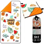 Nils Camp Sneldrogende Microvezel Strandlaken 160x80 cm met Elastiek