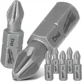 Milwaukee 5x PH2 Bits 25mm Magnetisch - Duurzame S2 Staal
