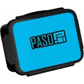 Paso Lunchbox Zwart-Blauw 650ml - Lekvrij en Vaatwasmachinebestendig