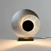Holländer LED-tafellamp La Bocca, chroom / zilver, Woon-/ Eetkamer, metaal, LED tafellamp