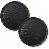 Wilmax SlateStone Dinerbord Rond 28cm Zwart Porselein (2 stuks)