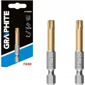 Graphite 2x TX30 Schroefbit 50 mm - Titaniumnitride coating