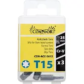 Condor Torx-bits T15 x 25 mm - 3 stuks