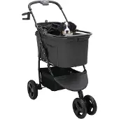 vidaXL Opvouwbare Huisdier Kinderwagen Zwart 78 x 54 x 101 cm