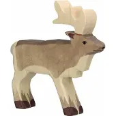 Holztiger Wildernis - Rendier - 14X3X15Cm - Houten Figuur - Handgemaakt