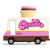 Candylab Toys Candycar Busje Cupcake Busje - Houten Speelgoedauto.