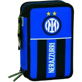 Seven 8055714227184 schooletui Zachte etui Polyester Zwart, Blauw, Wit