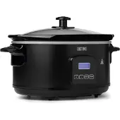 DistinQ Digitale Slowcooker 6 liter met Timer – Keramische binnenpan - Timerfunctie - Warmhoudfunctie